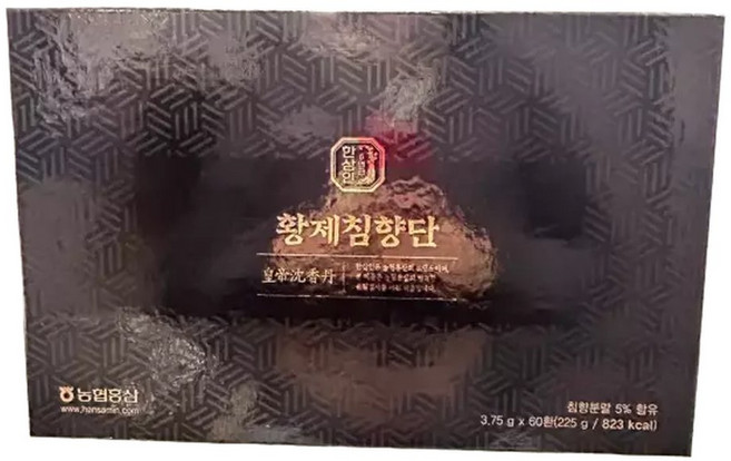 한삼인 황제침향단 3.75g (60환) + 쇼핑백, 1개, 60정