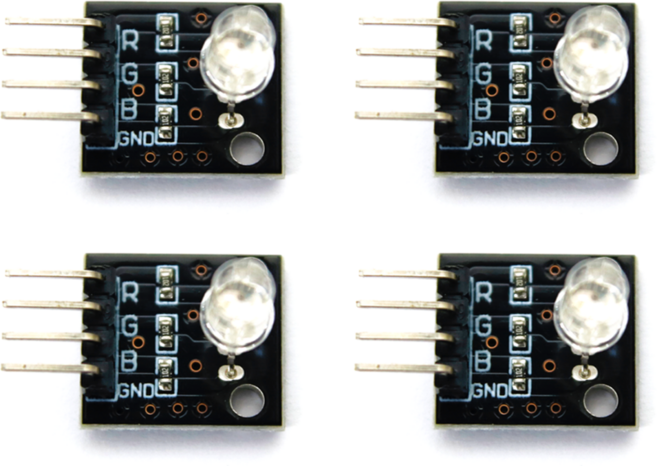아두이노 LED RGB 삼색 (4개), 1개