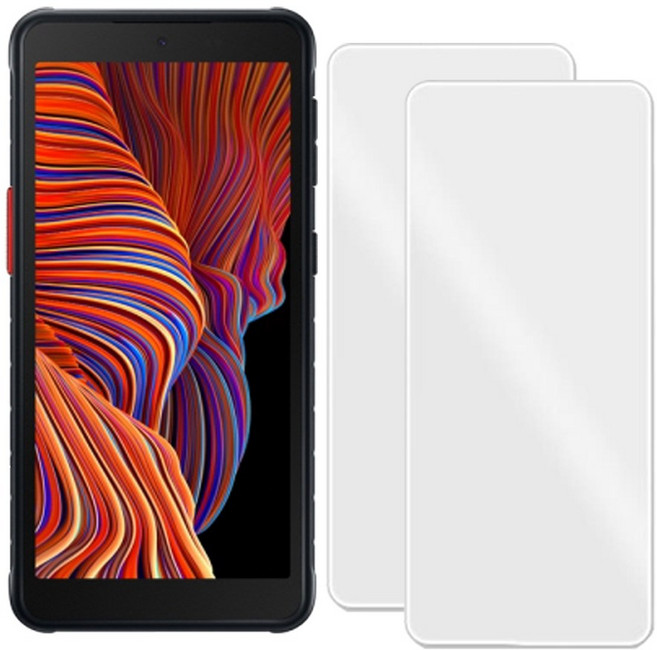 갤럭시 엑스커버5 SM-G525N 깨지지 않는 PET 방탄 필름 지문인식 액정보호필름, 2개