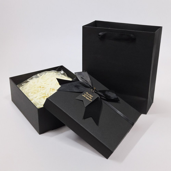 리빙피카 기프트박스 패키지 세트, 블랙, 1세트