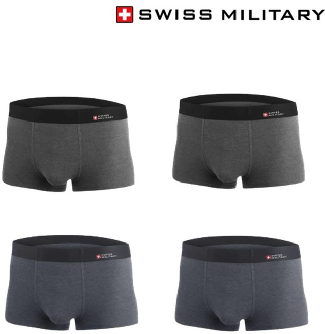 스위스밀리터리 남자팬티 뱀부 심리스 드로즈 4종 속옷세트/A B C세트