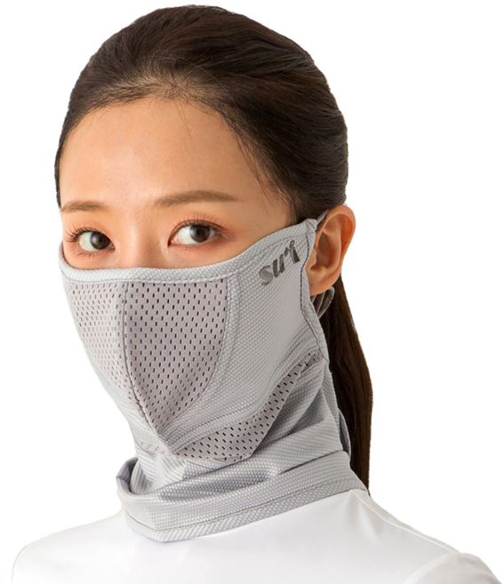수이골프 H형 스포츠 마스크 UV 자외선 차단 얼굴 햇빛가리개 골프 등산 조깅 바이크, H-15 유광 그레이