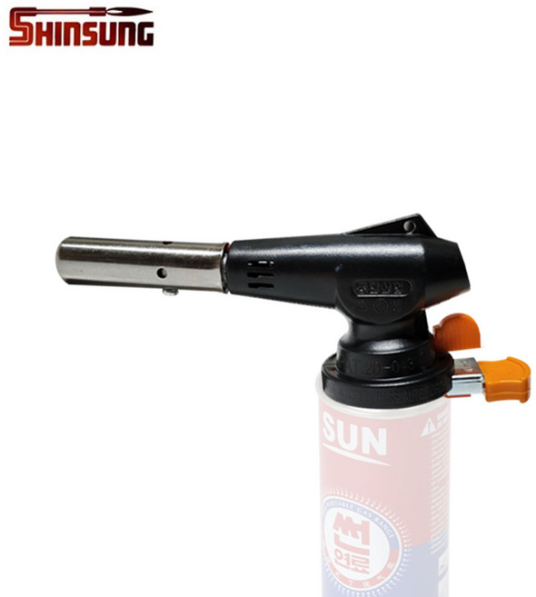신성 오토토치 가스토치 TKT105 캠핑 바베큐 고속가열 자동점화, 1개