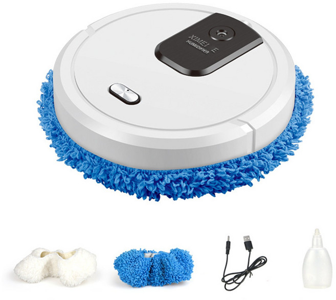 물걸레 로봇청소기 무선 스마트 가정용 충전식 로봇청소기, 흰색