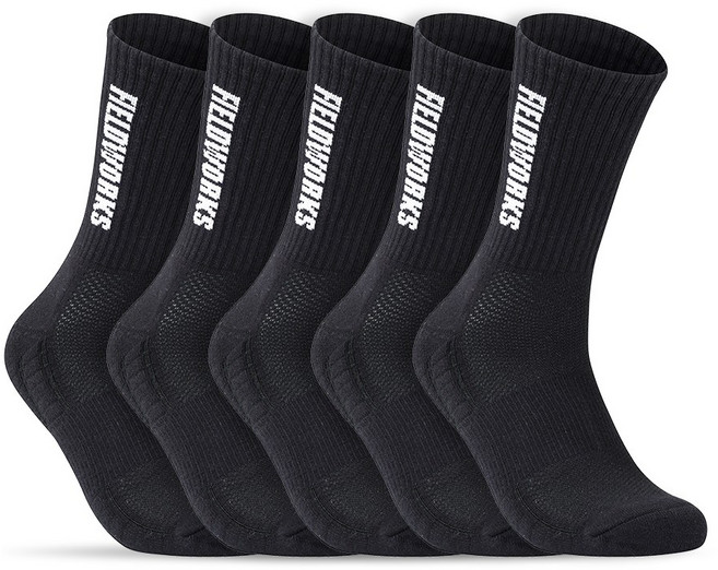 필드웍스 남자 두꺼운 중목 양말 쿠션 장목 5켤레 세트