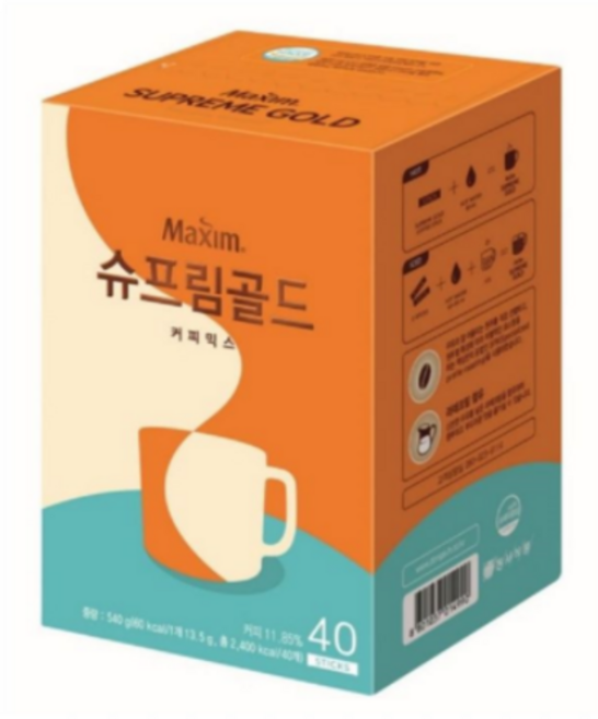 맥심 슈프림 골드 커피믹스, 13.5g, 40개입, 1개