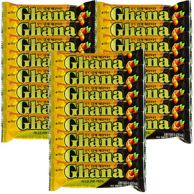 가나 초코바 아몬드, 43g, 24개