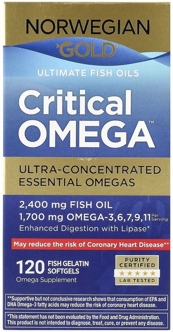 새해 첫좋은선물 Renew Life Norwegian Gold® 크리티컬 Omega™ 얼티밋 피쉬 오일 피쉬 젤라틴 소프트젤 120정 제대로 할인합니다, RenewLifeNorwegianGold크리티컬Omeg, 1개 - 쿠팡