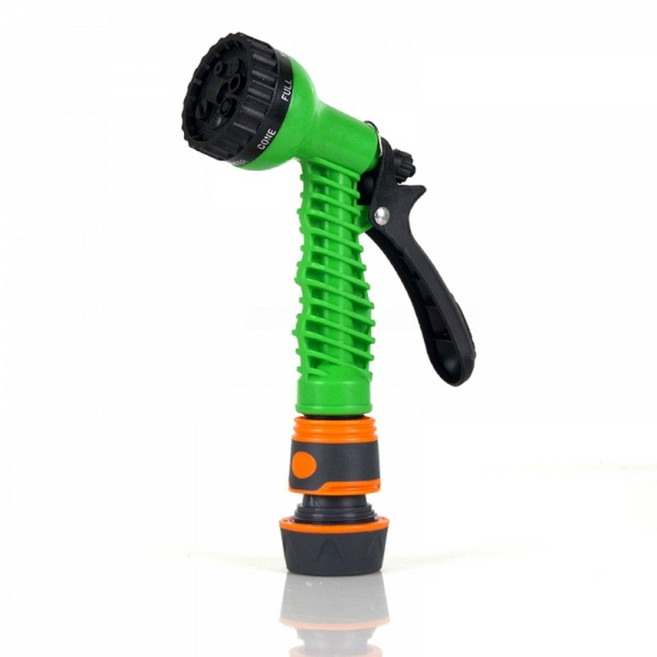 미란다 다기능 분사기 헤드 일반형 + 물호스 연결 커넥터 16mm, 그린, 1세트