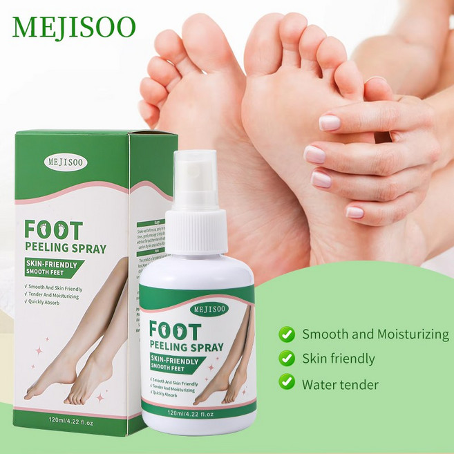 우레아 풋크림 발 뒷꿈치 보습크림 발 뒷꿈치 각질제거 스프레이 발각질 연화제 발뒤꿈치 각질제거 우레아 스프레이, 120ml, 4개, 1개입