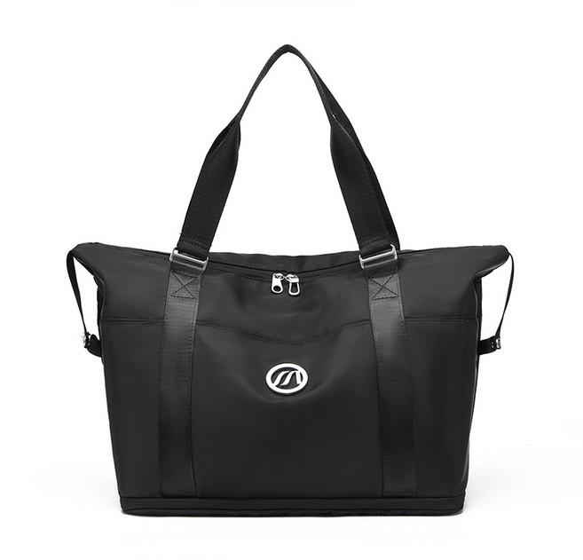 2022 건습 분리 스포츠 토트 숄더백 요가 헬스백 대용량 여행가방, 블루베이지, 1개