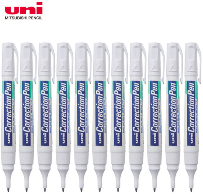 미쓰비시 UNI 유니 커렉션 수정액 Correction Pen CLP-300N 낱개 필기수정액 학용품, 11개, 8ml