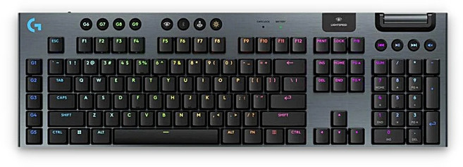 Logitech 羅技 G915 X LIGHTSPEED 黑色 無線 纖薄 機械式 遊戲鍵盤, 觸覺軸
