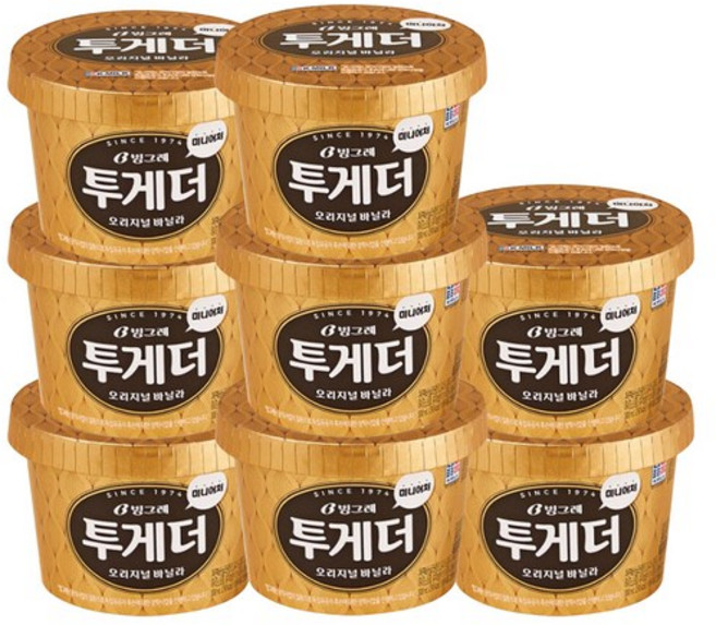 빙그레 투게더 바닐라 미니어처 아이스크림