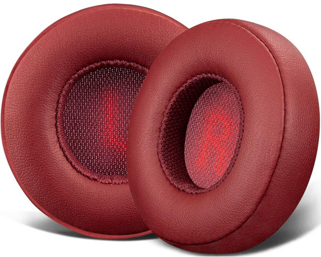 SOULWIT 교체용 이어패드-호환 모델 JBL E35 E45 E45BT 무선 헤드폰 - 프로틴 가죽 소음 차단 폼, Red, 1개