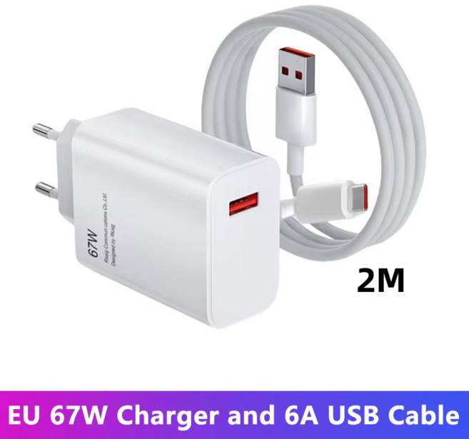 Xiaomi 14 13 12 Redmi Note Pro 터보 충전 3.0 EU/US/UK 플러그 벽 전화 어댑터 용 67W GaN USB 고속, 1개