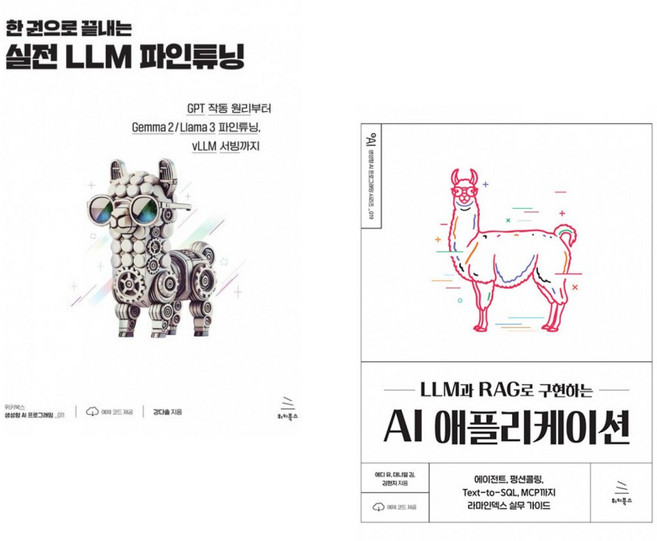 (강다솔) 한 권으로 끝내는 실전 LLM 파인튜닝 + (에디 유) LLM과 RAG로 구현하는 AI 애플리케이션 (전2권)