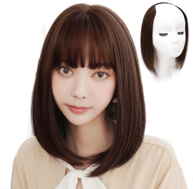 이쁘다샵 가발위드 짧은머리 스타일 어반쇼트 숱보충 붙임머리, 다크브라운30cm, 1개