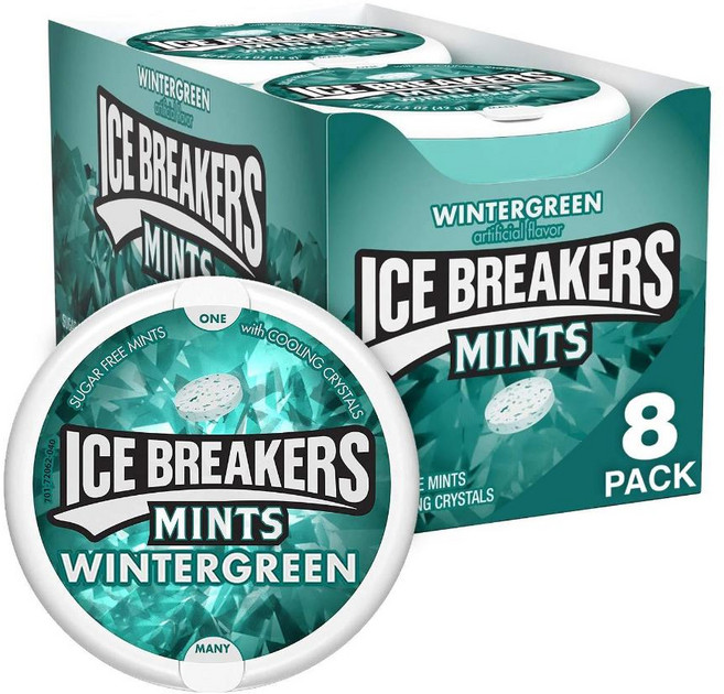 Ice Breakers 미국 코스트코 아이스 브레이커 윈터그린 민트 42g x 8팩 Wintergreen, 8개