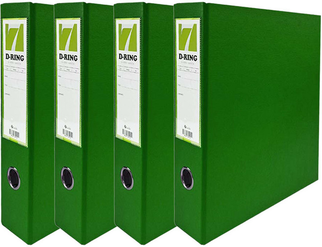 드림산업 레일바인더 7cm, 녹색, 4개