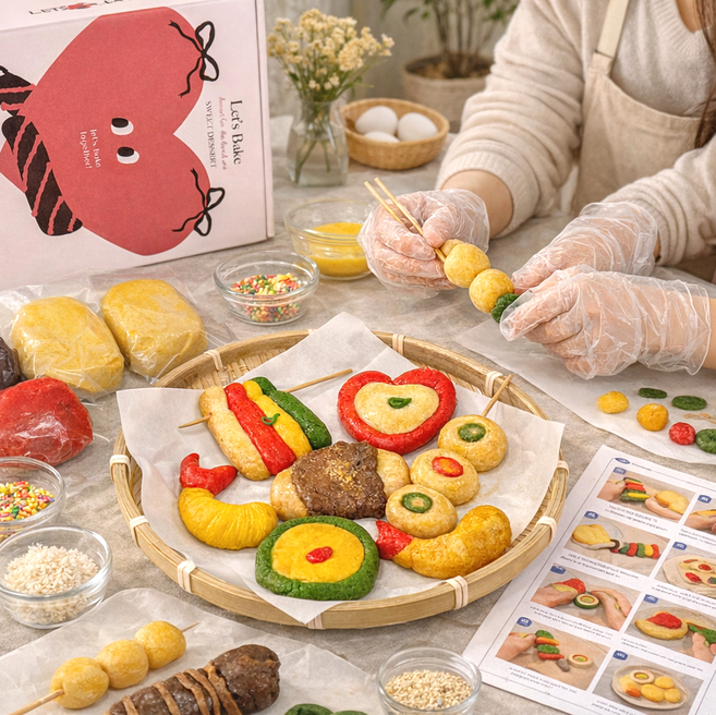 모둠전 쿠키 만들기 키트 베이킹 색깔 반죽 트레이 세트 수제 쿠키 DIY 밀키트