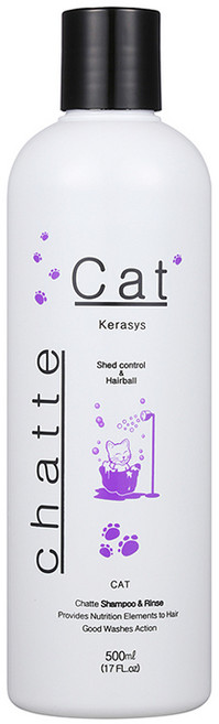 샤뜨 헤어볼 샴푸린스 500ml 전묘용 고양이 샴푸+린스, 1개