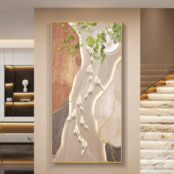 아르테리에 대형 세로 그림액자 돈들어오는 물고기그림 145cm까지, 브라이트 선셋