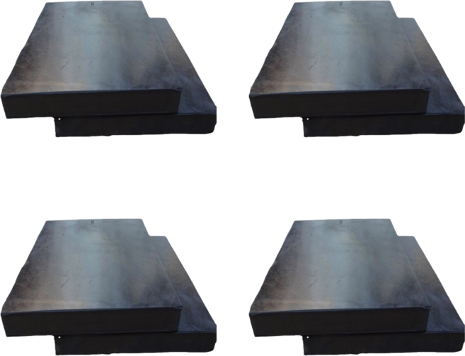 진동 방지 패드 미끄럼방지 고탄성 방진 고무판, 블랙, 8개