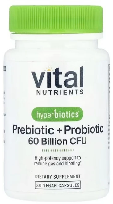 바이탈 뉴트리언츠 Hyperbiotics 프리바이오틱 + 프로바이오틱 베지 캡슐 30정 1개 - 쿠팡