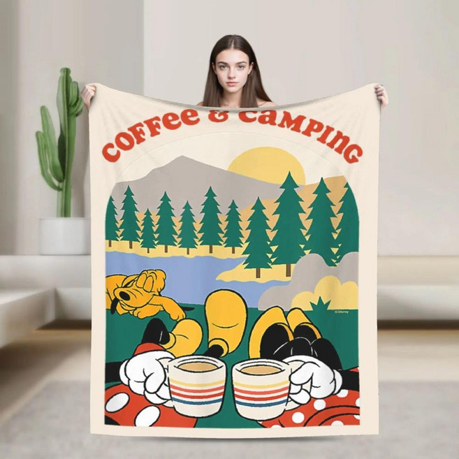 미니 마우스 크리스마스 담요 플리스 가을 미키 경량 소파 사무실용 얇은, 1개, 4. 14 / C. 150x125cm 60x50in