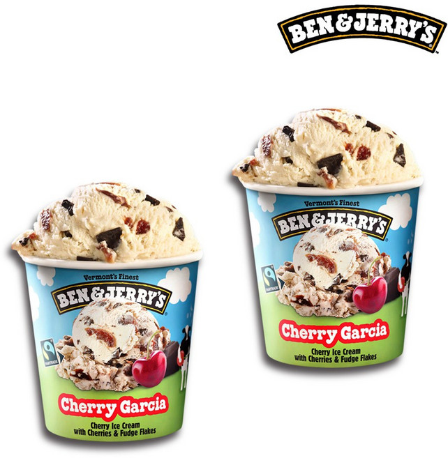 벤앤제리스 체리가르시아 아이스크림 파인트 473ml, 2개