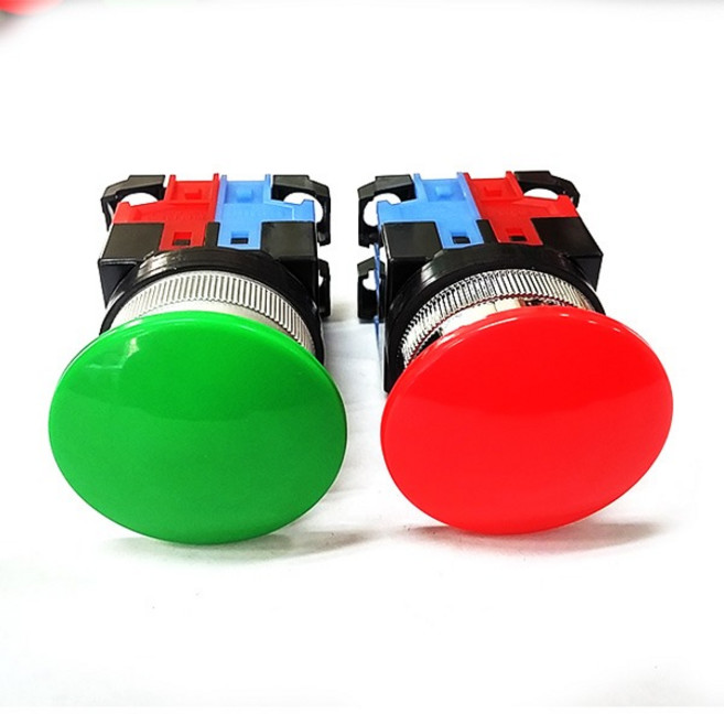 버섯형 푸쉬버튼 스위치 KH-3071EB 1a1b 건흥전기, 1개, KH-3071EB/녹색(25파이)