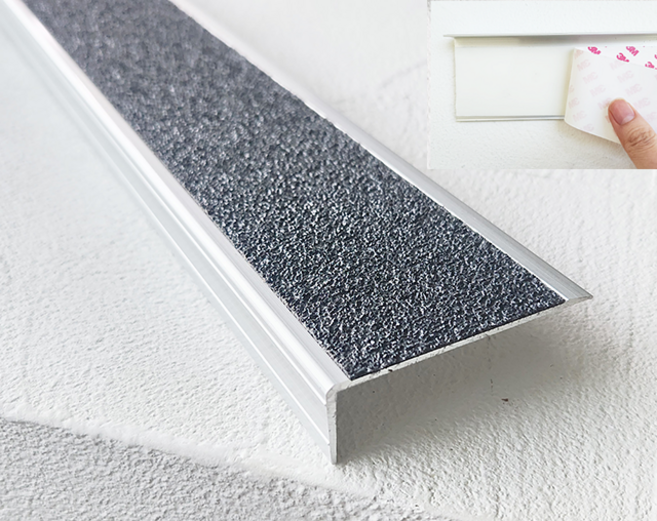 계단미끄럼방지논슬립 회색 (간편양면테이프 시공용), 3개, 그레이