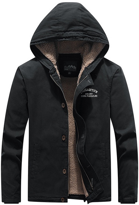 秋冬款素面羊羔絨刷毛連帽外套 防風保暖禦寒軍裝外套