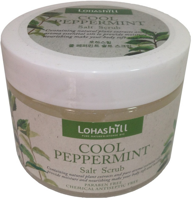 로하스힐 쿨 페퍼민트 솔트 스크럽 490g, 3개