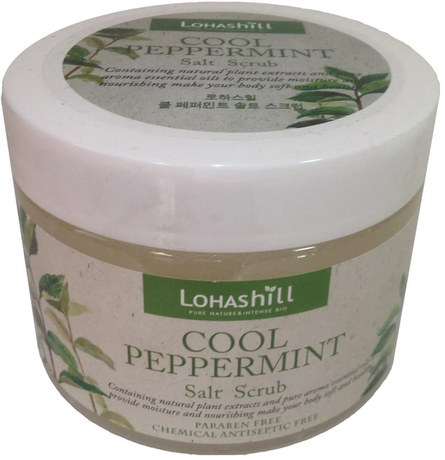 로하스힐 쿨 페퍼민트 솔트 스크럽, 490g, 1개 - 쿠팡