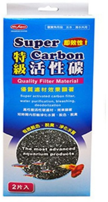 MR.AQUA水族先生 即效性特級活性碳 180g (2包裝) 脫臭脫色 除農藥 除重金屬, 1個