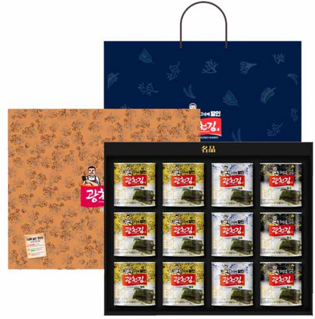 광천김 3대째 달인 캔김 혼합 선물세트 2호, 1개