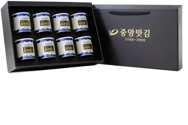 G 특별히 맛있는 곱창김 돌김 8캔 선물세트, 1개