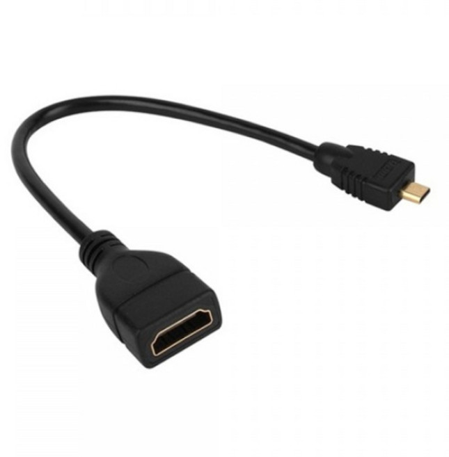 마이크로hdmi to hdmi 연결 케이블 삼성아티브북 삼성더프리스타일 빔프로젝터 변환잭, 1개
