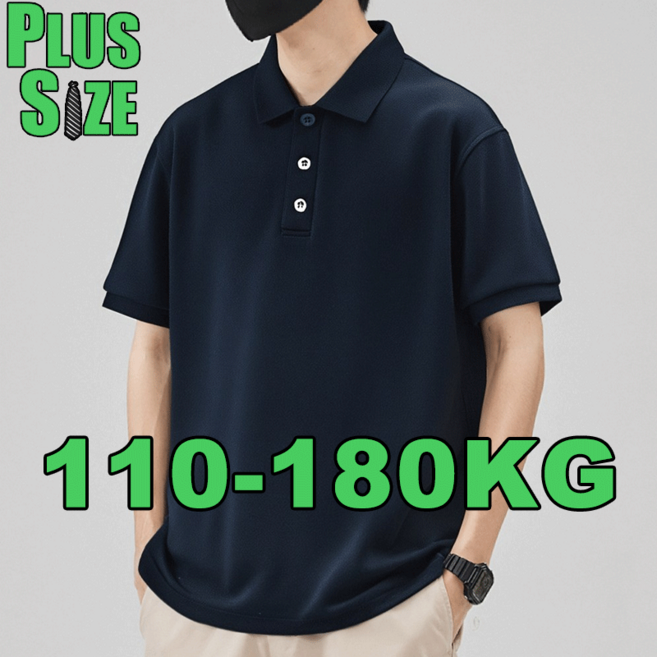 남성티셔츠 빅사이즈 4XL 5XL 6XL 7XL 남성골프웨어상의 폴로 셔츠여름남자티셔츠운동복110-180KG 라지 남성복