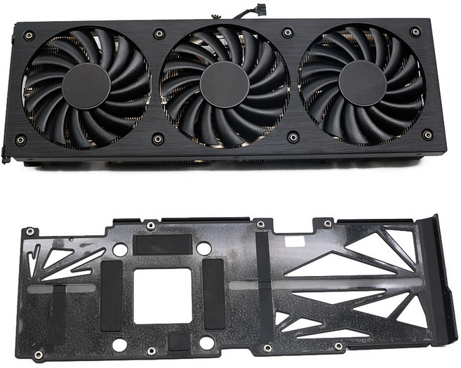 호환 INNO3D RTX 3080 Ti X3 OC 시리즈 방열판 냉각 팬용 비디오 카드 RTX3080, 01 브라운