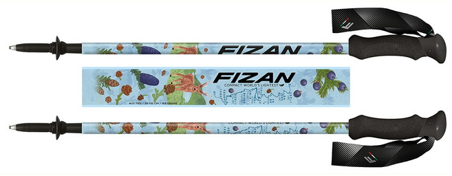 FIZAN 超輕三節式鋁合金登山杖, 能高越古道藍二入組, 1個