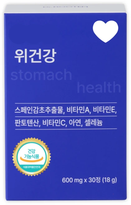 소화불량 영양제 위염 도움 속쓰림 방지 위 건강 이시형 박사 헬리코박터균 제거 위 점막 보호 속쓰림 약 위산 역류 방지, 1박스, 30회분 - 쿠팡