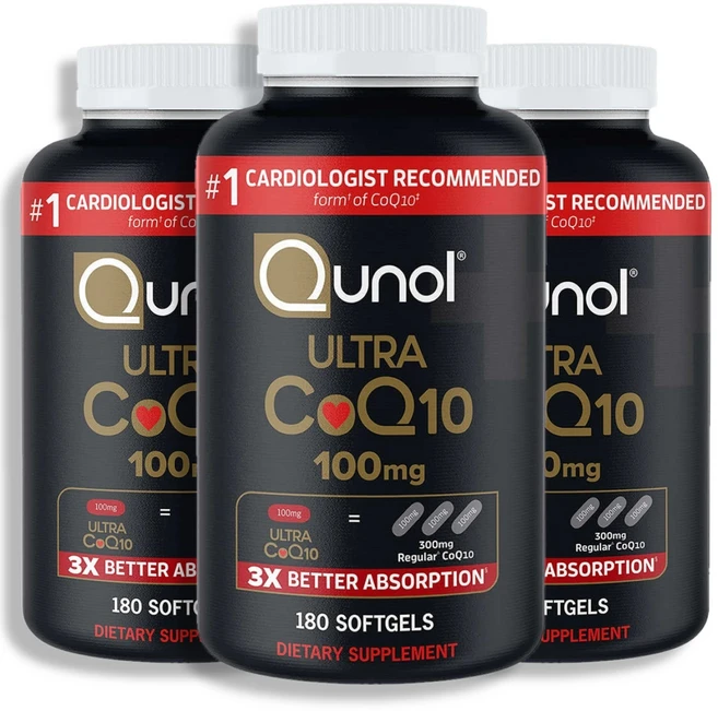 퀴놀 큐놀 울트라 코큐텐 100ml 180소프트겔 Qunol Ultra CoQ10 100 mg, 3개, 180정 - 쿠팡