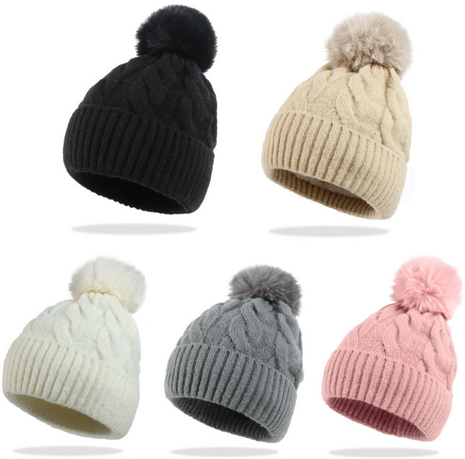 데일리 꽈배기 방울 모자 털모자 니트모자 귀달이모자 겨울모자