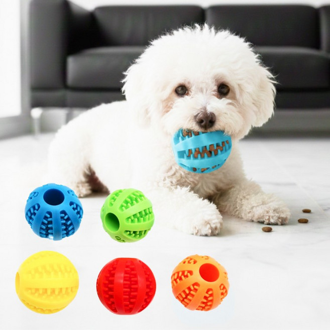 강아지 노즈워크 장난감 공 반려견 훈련 애견 공놀이, 1개, 블루