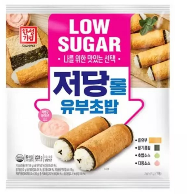 한성 저당롤유부초밥 도시락초밥, 3개, 223g