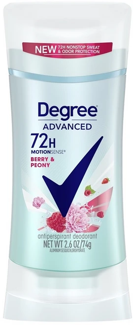 Degree MotionSense Advanced Berry & Peony 디그리 여성 데오드란트 74g x2팩, 1개 - 쿠팡