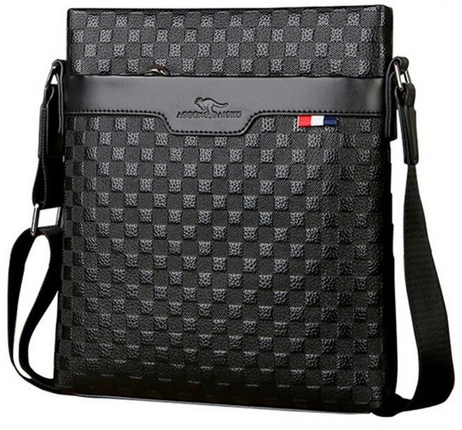 리치모리 고급 소가죽 엠보 스퀘어 크로스백